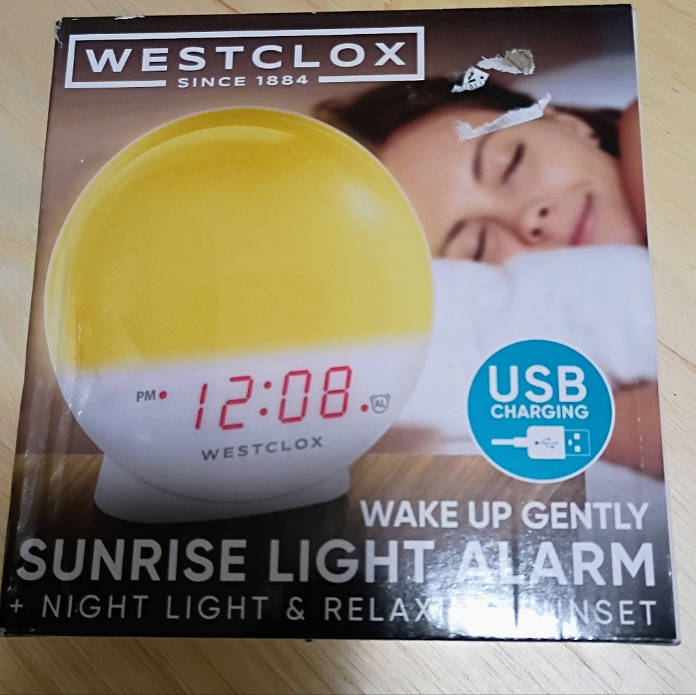 Westclox Sunrise Light Alarm with USB Charging